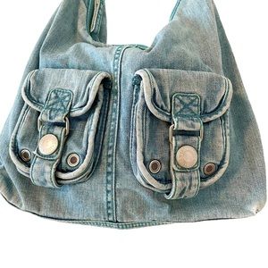 Y2K Denim Gap Cargo Hobo Bag